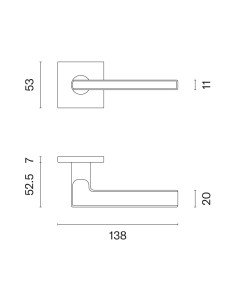 KLAMKA STILE SIRA ROZETA Q SLIM 7MM MSB - TYTAN 2