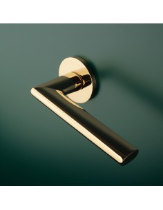 KLAMKA APRILE KALMIA ROZETA R SLIM 7MM GOLD - ZŁOTY POLEROWANY PVD 2