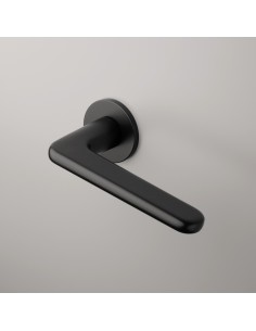 KLAMKA APRILE LIRA ROZETA R SUPER SLIM 5MM BK - CZARNY MATOWY 2