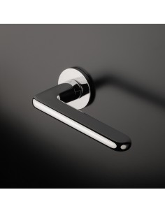 KLAMKA APRILE LIRA ROZETA R SUPER SLIM 5MM LC - CHROM POLEROWANY 2