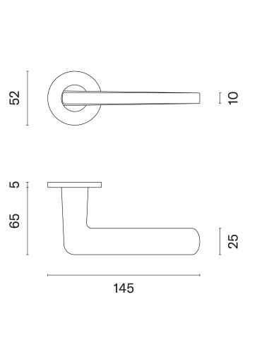 KLAMKA APRILE LIRA ROZETA R SUPER SLIM 5MM SC - CHROM SATYNOWY