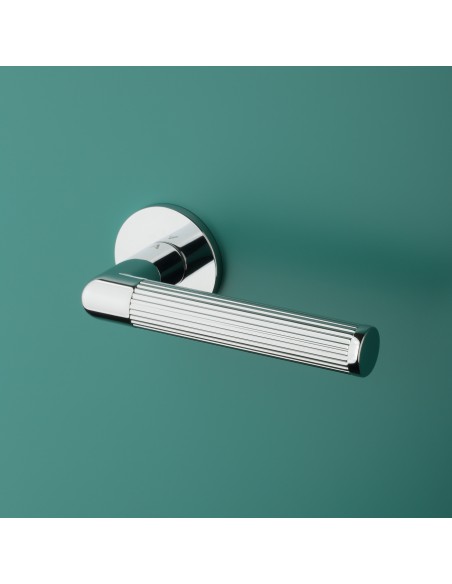 KLAMKA APRILE LOBELIA ROZETA R SUPER SLIM 5MM LC - CHROM POLEROWANY