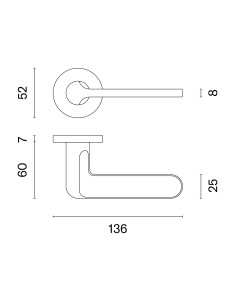KLAMKA APRILE LORENZA ROZETA R SLIM 7MM GYM - GRAFIT 2