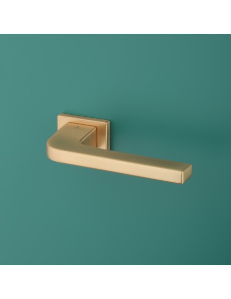KLAMKA APRILE ISMENA ROZETA RT SLIM 7MM KG - ZŁOTY MATOWY