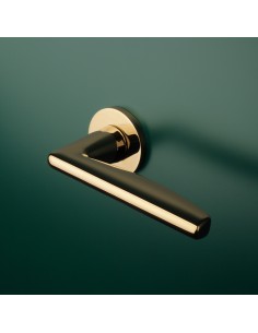 KLAMKA APRILE LUNA ROZETA R SLIM 7MM GOLD PVD - ZŁOTY POLEROWANY PVD 2
