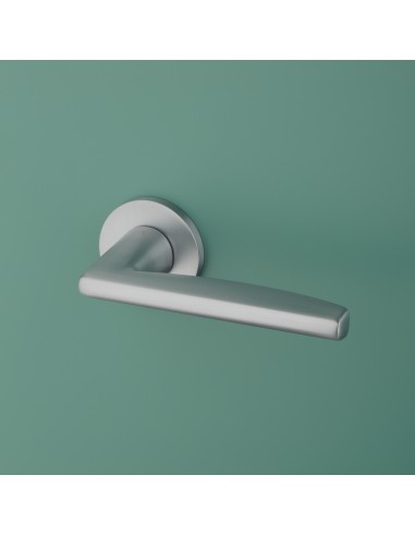 KLAMKA APRILE LUNA ROZETA R SLIM 7MM MSC - CHROM SATYNOWY