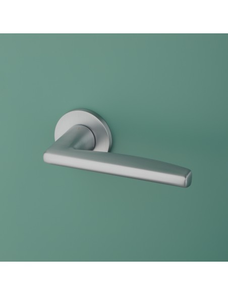 KLAMKA APRILE LUNA ROZETA R SLIM 7MM MSC - CHROM SATYNOWY
