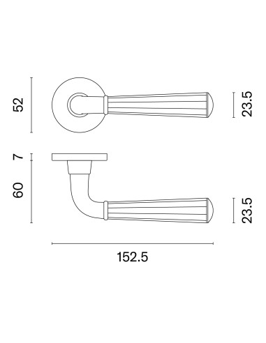 KLAMKA APRILE MARIGOLD ROZETA R SLIM 7MM BD - UMBRA PALONA