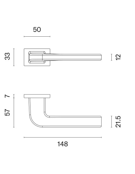 KLAMKA APRILE ISMENA ROZETA RT SLIM 7MM LC - CHROM POLEROWANY