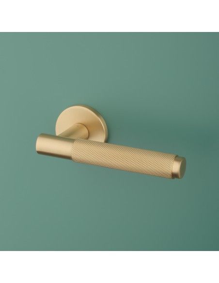 KLAMKA APRILE MOLINIA ROZETA R SLIM 7MM GOLD SATIN - ZŁOTY MATOWY