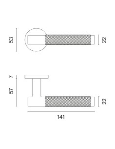 KLAMKA APRILE MOLINIA ROZETA R SLIM 7MM MSN - NIKIEL 2