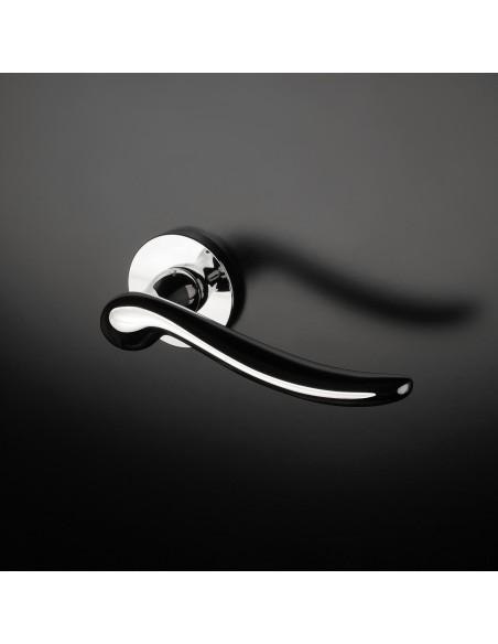 KLAMKA APRILE NERINA ROZETA R SLIM 7MM LC - CHROM POLEROWANY