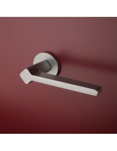 KLAMKA APRILE NINFEA ROZETA R SLIM 7MM SC - CHROM SATYNOWY