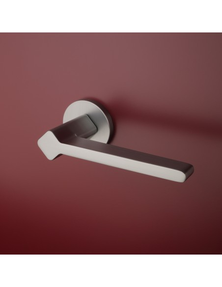 KLAMKA APRILE NINFEA ROZETA R SLIM 7MM SC - CHROM SATYNOWY