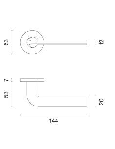KLAMKA APRILE OLEANDRO ROZETA R SLIM 7MM CP - CHROM POLEROWANY 2