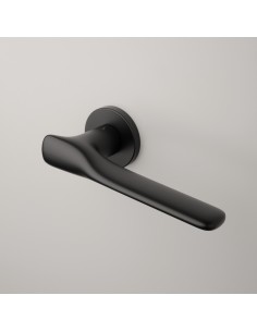 KLAMKA APRILE ORCHIDE ROZETA R SLIM 7MM BK - CZARNY MATOWY 2