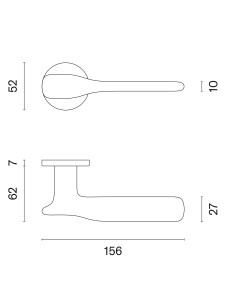 KLAMKA APRILE ORCHIDE ROZETA R SLIM 7MM KG - ZŁOTY MATOWY 2