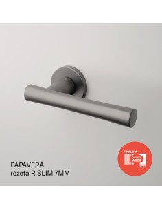 KLAMKA APRILE PAPAVERA ROZETA R SLIM 7MM GYM - GRAFIT 2