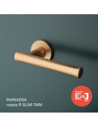 KLAMKA APRILE PAPAVERA ROZETA R SLIM 7MM KG - ZŁOTY MATOWY