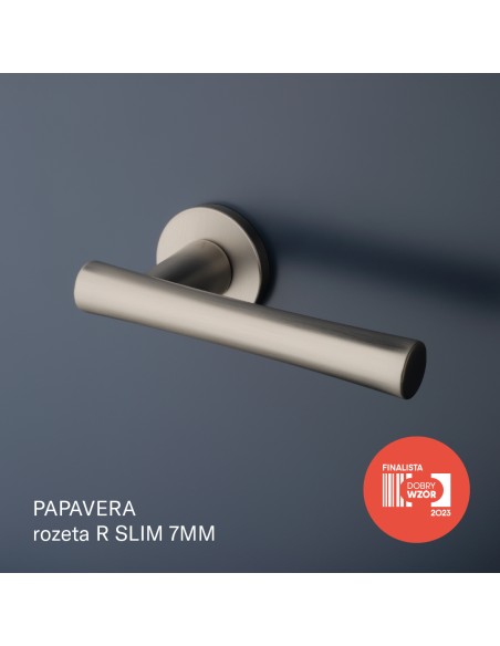 KLAMKA APRILE PAPAVERA ROZETA R SLIM 7MM SNM - NIKIEL