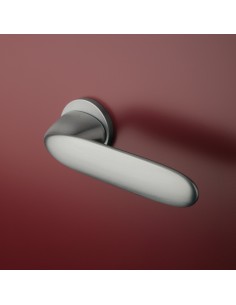 KLAMKA APRILE PEONIA ROZETA R SLIM 7MM SC - CHROM SATYNOWY 2