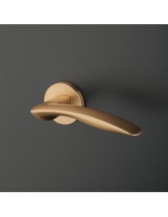 KLAMKA APRILE ROBINIA ROZETA R SLIM 7MM KG - ZŁOTY MATOWY 2