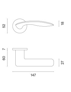 KLAMKA APRILE ROBINIA ROZETA R SLIM 7MM LC - CHROM POLEROWANY 2