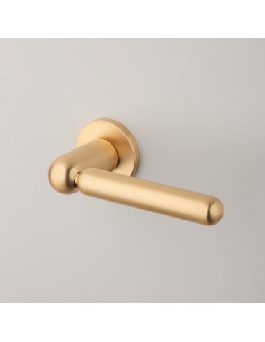 KLAMKA APRILE RUBIA ROZETA R SLIM 7MM KG - ZŁOTY MATOWY