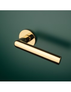 KLAMKA APRILE SILENA ROZETA R SLIM 7MM GOLD PVD - ZŁOTY POLEROWANY PVD 2