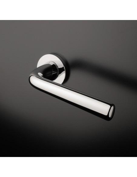 KLAMKA APRILE TULIPA ROZETA R SLIM 7MM LC - CHROM POLEROWANY