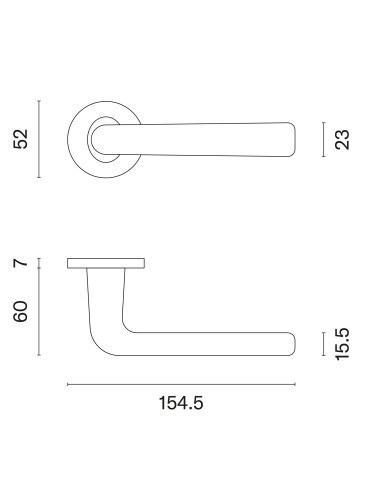 KLAMKA APRILE TULIPA ROZETA R SLIM 7MM LC - CHROM POLEROWANY
