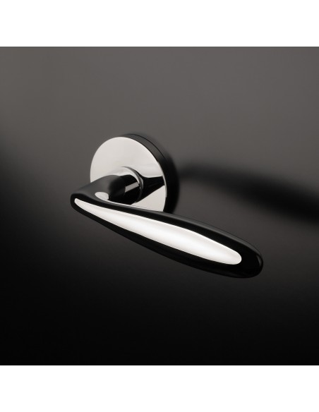 KLAMKA APRILE VERBENA ROZETA R SLIM 7MM CP - CHROM POLEROWANY