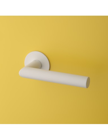 KLAMKA STERK OVAL 1750 ROZETA ULTRA SLIM 3MM WH - BIAŁY MATOWY