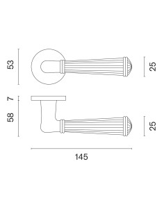 KLAMKA STILE ARIDA ROZETA R SLIM 7MM MSN - NIKIEL 2
