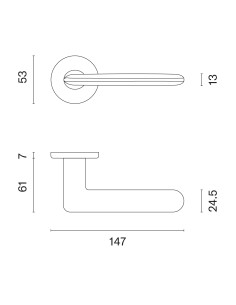 KLAMKA STILE AVA ROZETA R SLIM 7MM CP - CHROM POLEROWANY 2