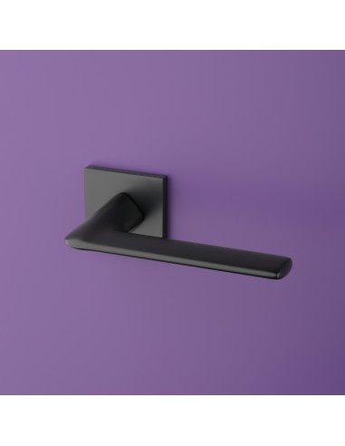 KLAMKA STILE TOBA ROZETA Q SLIM 7MM BLACK - CZARNY MATOWY