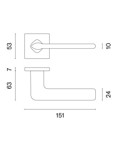 KLAMKA STILE TOBA ROZETA Q SLIM 7MM MSN - NIKIEL