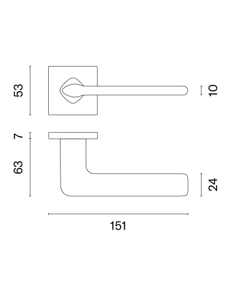 KLAMKA STILE TOBA ROZETA Q SLIM 7MM PSC - CHROM SATYNOWY