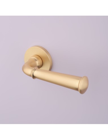 KLAMKA STILE IBRA ROZETA R SLIM 7MM GOLD SATIN - ZŁOTY MATOWY