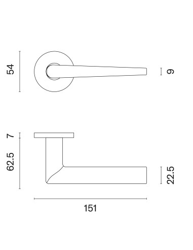 KLAMKA STILE SALTA ROZETA R SLIM 7MM PSC - CHROM SATYNOWY