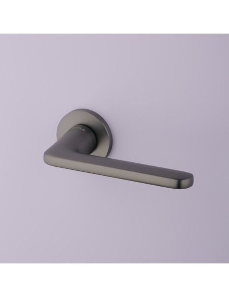 KLAMKA STILE UTA ROZETA R SLIM 7MM MSB - TYTAN