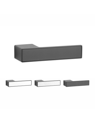 KLAMKA APRILE HEDERA ROZETA RTH LOCK BK - CZARNY MATOWY