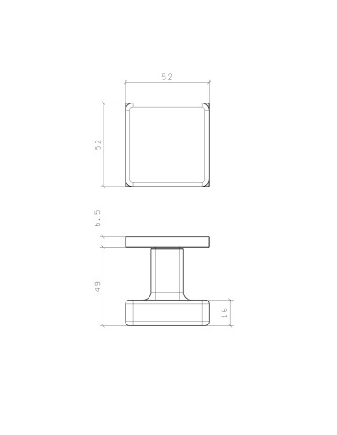 GAŁKA DWUSTRONNA APRILE MORA Q SLIM 7MM CP - CHROM POLEROWANY