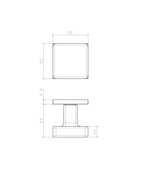 GAŁKA DWUSTRONNA APRILE MORA Q SLIM 7MM CP - CHROM POLEROWANY