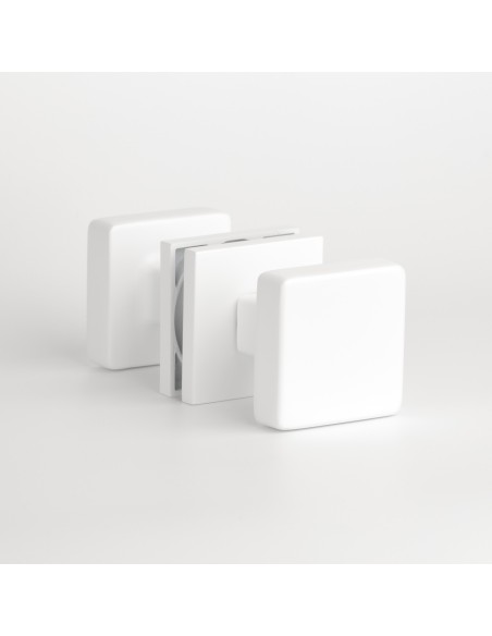 GAŁKA DWUSTRONNA APRILE MORA Q SLIM 7MM WHITE - BIAŁY MATOWY