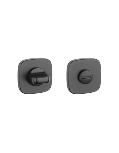 KLAMKA APRILE DAVIDIA ROZETA QR SLIM 7MM BK/BLACK LEATHER - CZARNY MATOWY / CZARNA SKÓRA
