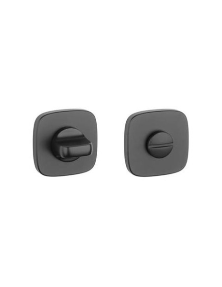 KLAMKA APRILE DAVIDIA ROZETA QR SLIM 7MM BK/BLACK LEATHER - CZARNY MATOWY / CZARNA SKÓRA