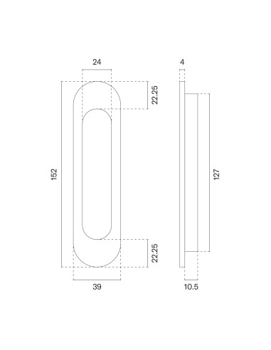 UCHWYT DRZWIOWY OWALNY APRILE 7040 CP - CHROM POLEROWANY