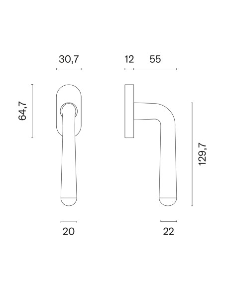 KLAMKA OKIENNA APRILE IRGA R MSC - CHROM SATYNOWY