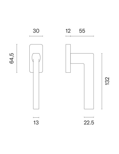 KLAMKA OKIENNA STILE EURA Q BLACK - CZARNY MATOWY
